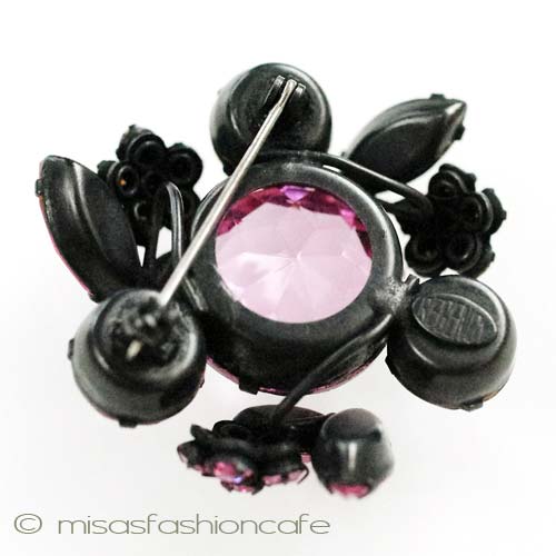 （画像用） Regencyリージェンシー クリスタル花ブローチ