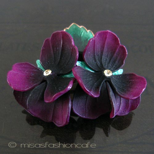 （画像用） パンジー・すみれ ブローチ