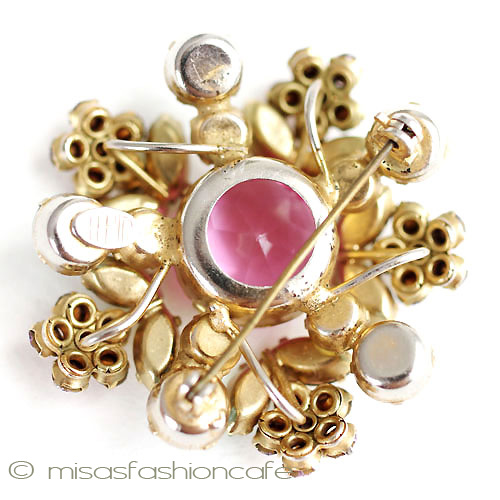 （画像用） Regency　リージェンシー クリスタル花　ブローチ