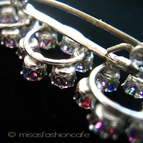 （画像用） アイリス　ガラス シルバー 銀製　ブローチ