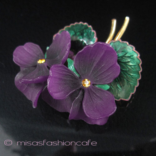 （画像用） パンジー・すみれ ブローチ
