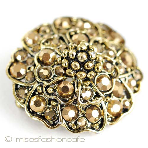 （画像用） Hollycraft　ブローチ ミラーGoldのお花