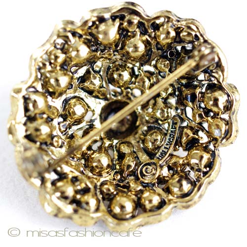 （画像用） Hollycraft　ブローチ ミラーGoldのお花