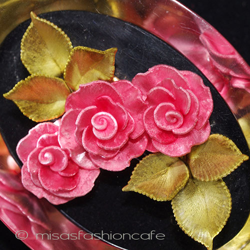 （画像用） アンティーク　ブローチ カーヴィング・ローズ