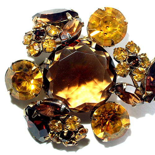 （画像用） Regency　リージェンシー クリスタル花　ブローチ