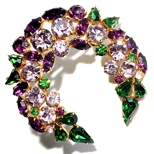 （画像用） オーストリア製ブローチ クリスタルのリース