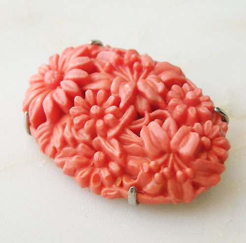 （画像用） アンティーク　 フラワーブローチ