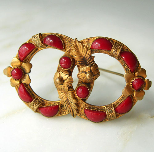 （画像用） アンティーク　 チェコ製ブローチ