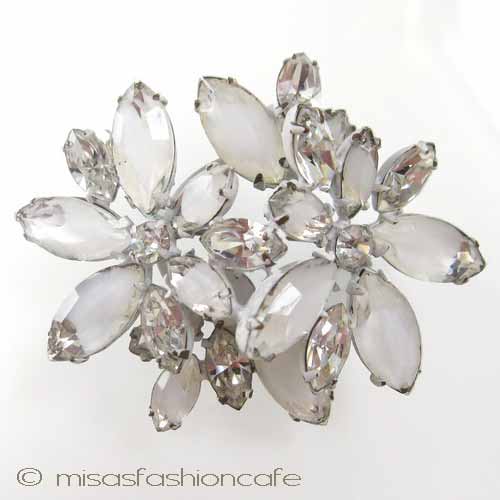 （画像用） Regencyリージェンシー 花クリスタル ブローチ