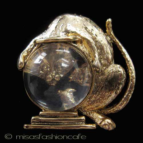 金魚鉢＆猫ねこブローチ - ウインドウを閉じる