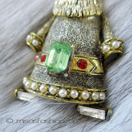 （画像用） Hollycraft刻印 ブローチ　 パールRS　サンタ