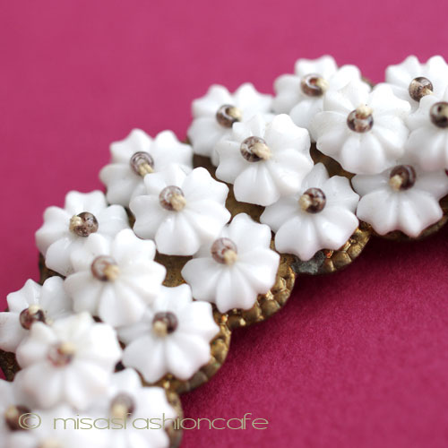 （画像用） ミリアムハスケル初期 お花三日月　ブローチ