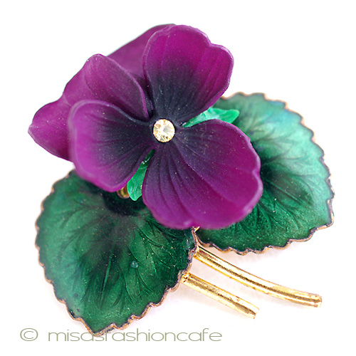 （画像用） パンジー・すみれブローチ