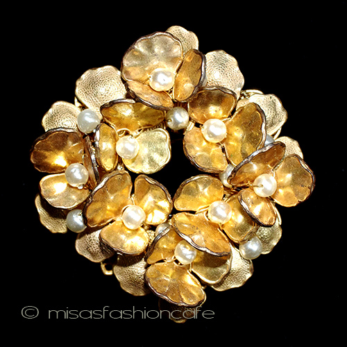 （画像用） ミリアムハスケル スミレの花　ブローチ