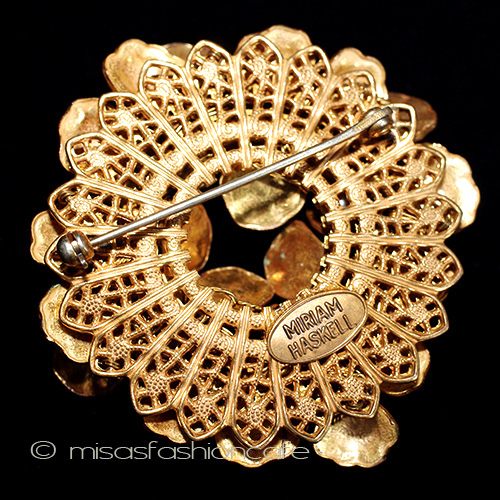 （画像用） ミリアムハスケル スミレの花　ブローチ