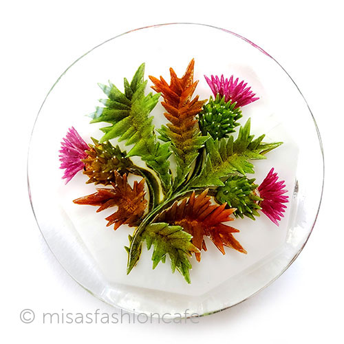 （画像用） ヴィンテージジュエリー アザミの花　ブローチ