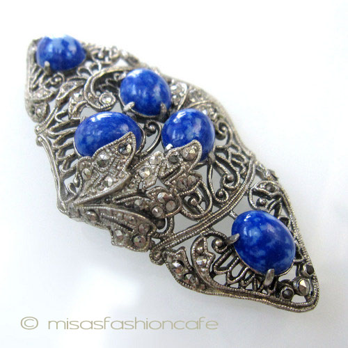 （画像用） ガラス銀葉　ブローチ