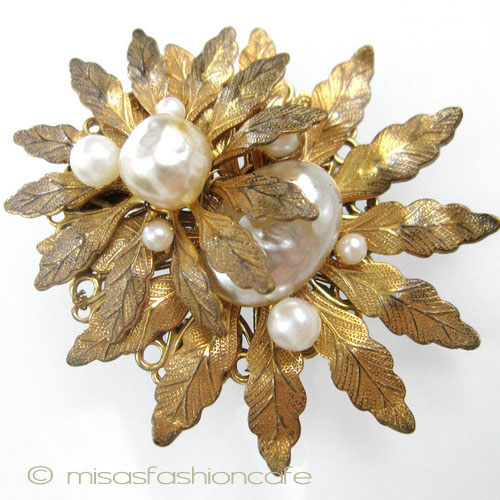 （画像用） Miriam Haskell ミリアムハスケル ブローチ