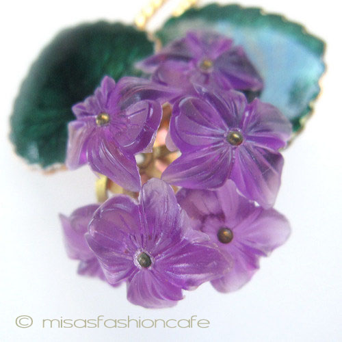 （画像用） すみれの花束　ブローチ