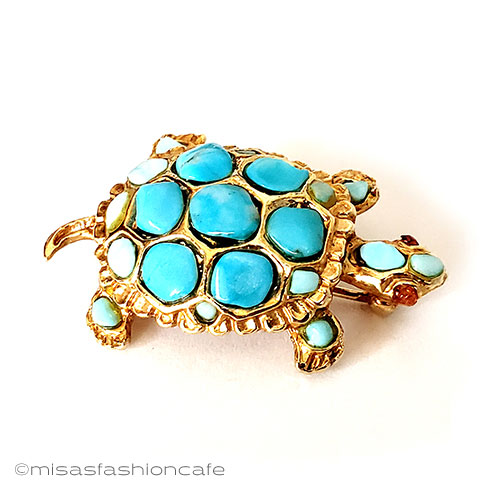 （画像用） SWOBODA　スワボダ 天然石ターコイズのカメ