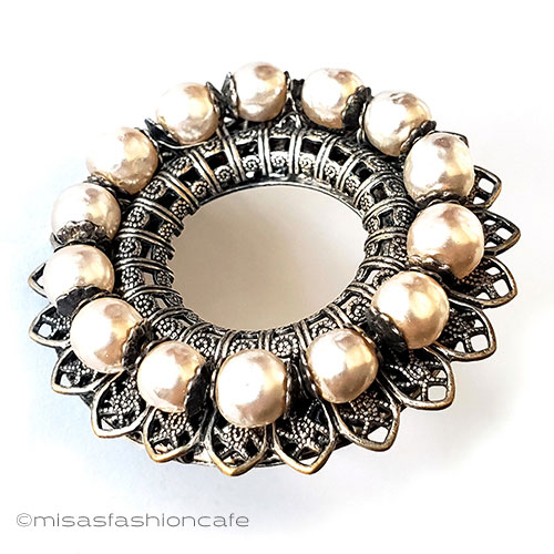 （画像用） ミリアムハスケル　刻印 バロックパール　リース