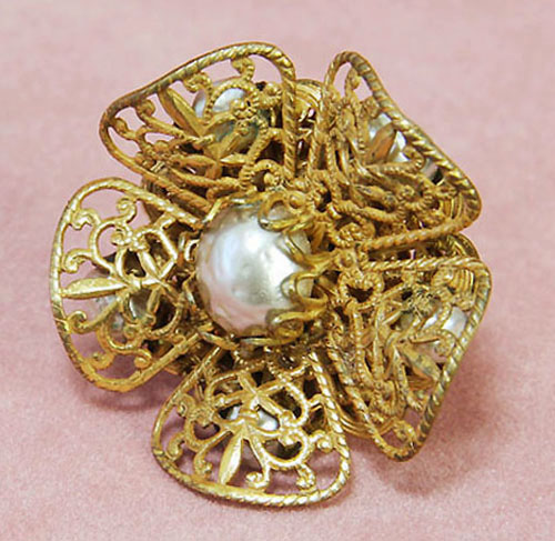 （画像用） Miriam Haskell ミリアムハスケル ブローチ