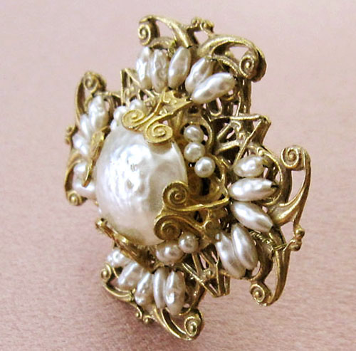 （画像用） Miriam Haskell ミリアムハスケル ブローチ