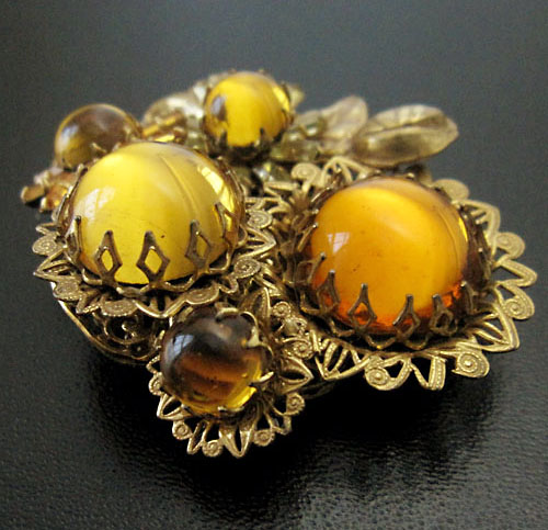 （画像用） Miriam Haskell ミリアムハスケル ブローチ