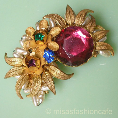 （画像用） Miriam Haskell ミリアムハスケル ブローチ