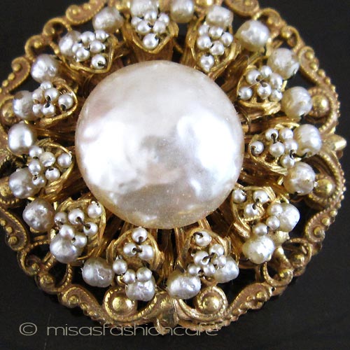 （画像用） Miriam Haskell ミリアムハスケル ブローチ