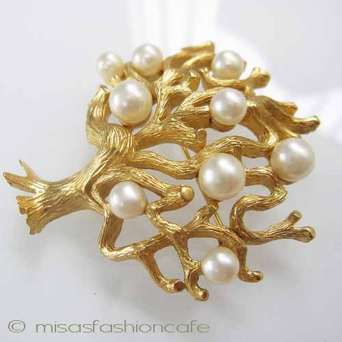 （画像用） クラウントリファリ　 Trifari ツリーブローチ