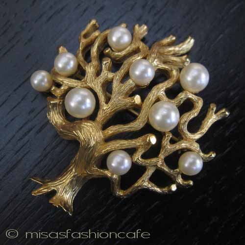 （画像用） クラウントリファリ　 Trifari ツリーブローチ