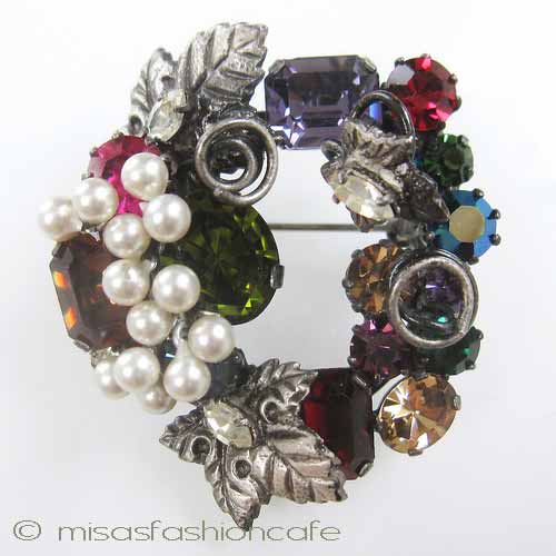 （画像用） オーストリア葡萄 ブローチ