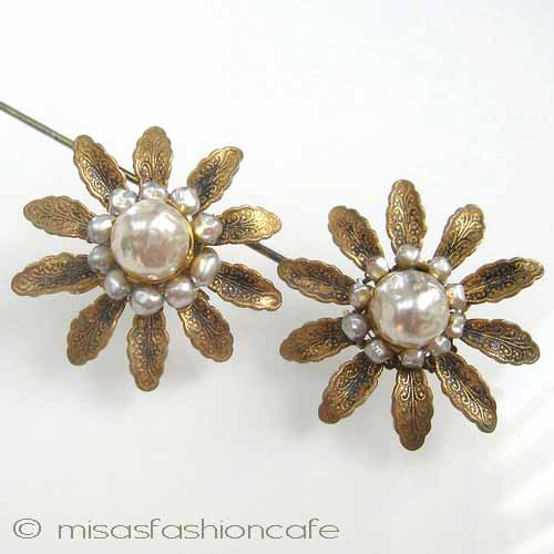 （画像用） Miriam Haskell ミリアムハスケル ブローチ