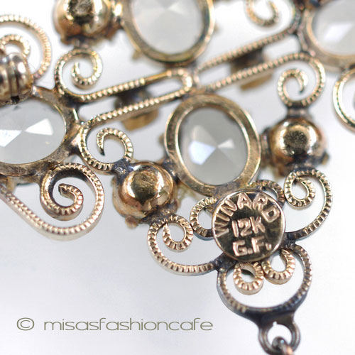 （画像用） 本真珠・天然石・12Kgf アンティーク ブローチ