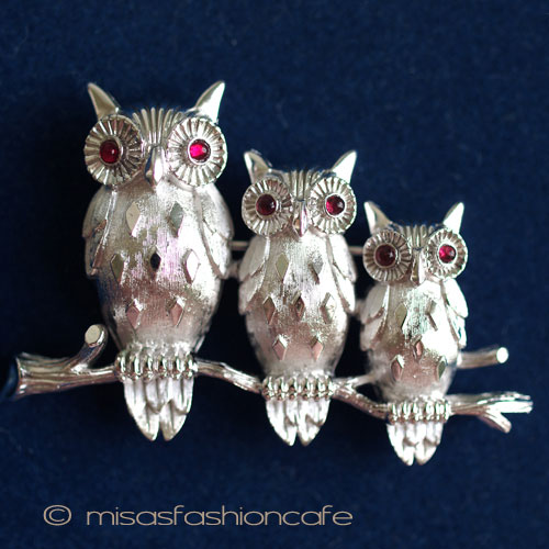 （画像用） クラウン　トリファリ Trifari　ふくろう