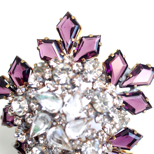 （画像用） チェコ製ガラス ブローチ