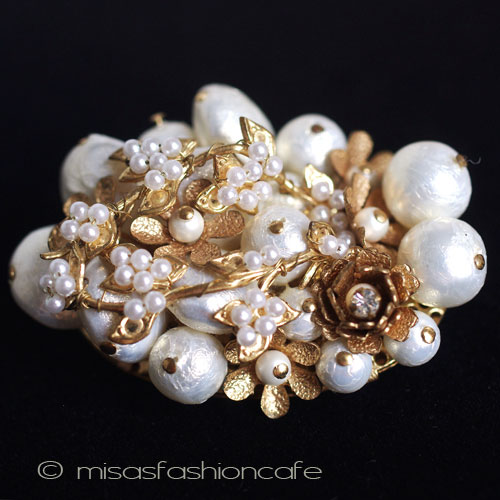 （画像用） パール花ブーケブローチ