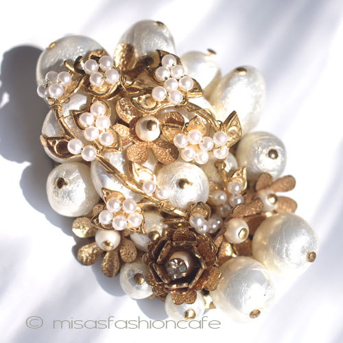 （画像用） パール花ブーケブローチ