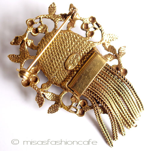 （画像用） Goldette　ブローチ チェリー＆フリンジ