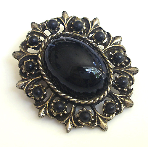 （画像用） アンティーク フローラル ブローチ