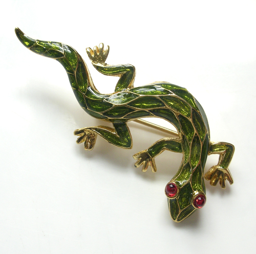 （画像用） Trifari　トリファリ 　とかげ　ブローチ