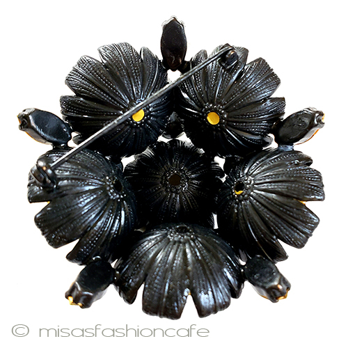 （画像用） ヴィンテージジュエリー お花ドーム ブローチ