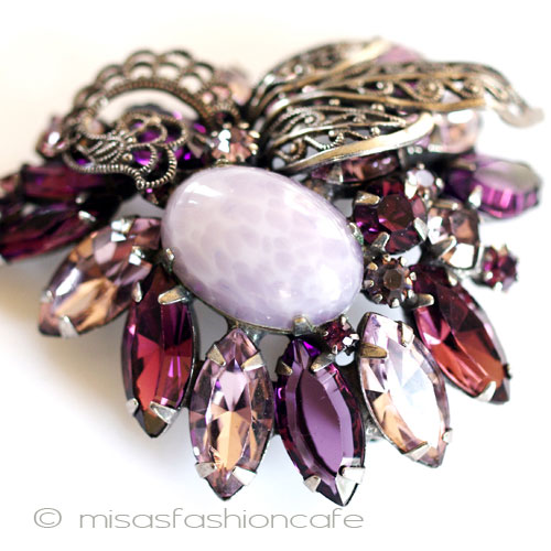 （画像用） アンティーク　フローラル Juliana　ブローチ