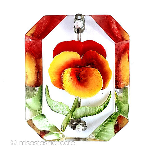 （画像用） ヴィンテージジュエリー パンジー・すみれのお花