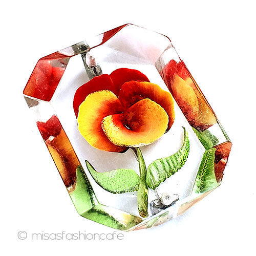 （画像用） ヴィンテージジュエリー パンジー・すみれのお花