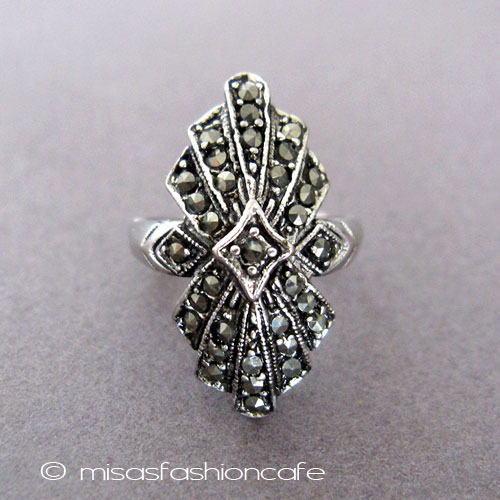 （画像用） 天然石マーカサイト アートデコ　リング