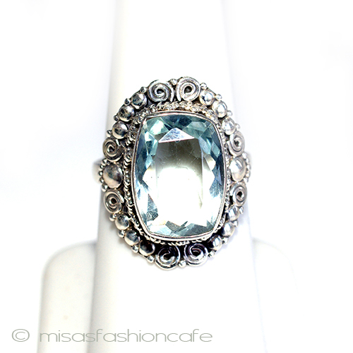 （画像用） アクアマリン　リング　 スターリングシルバー