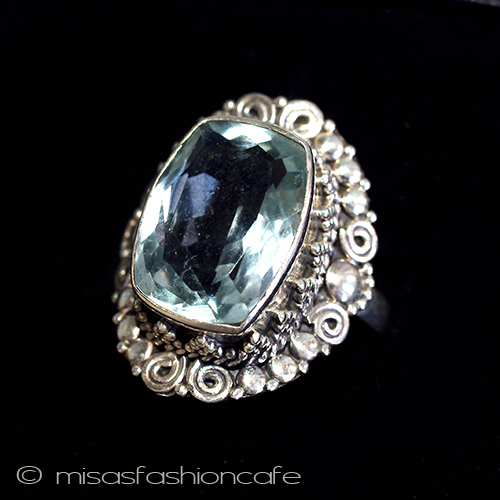 （画像用） アクアマリン　リング　 スターリングシルバー