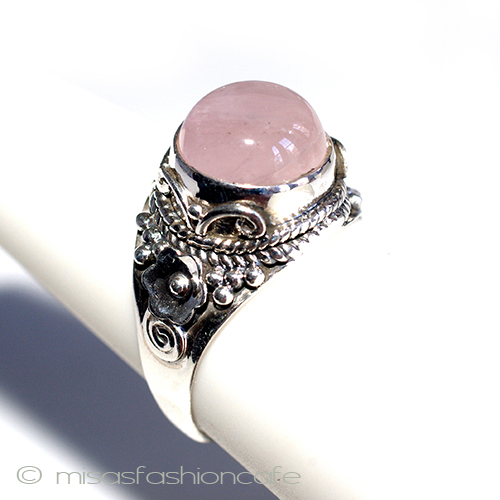 （画像用） ローズクオーツ　リング　 スターリングシルバー刻印